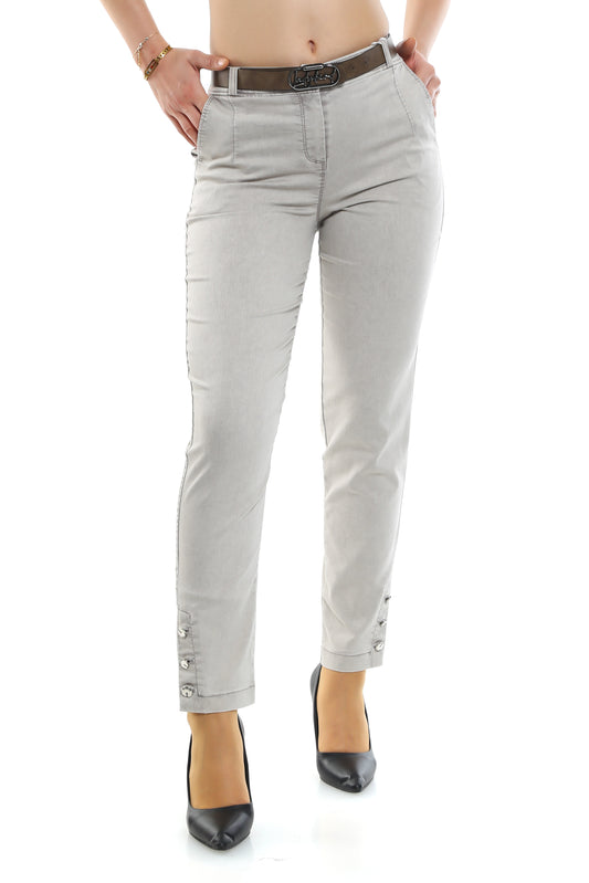 MAIZZA Women's Grey Cotton Pants