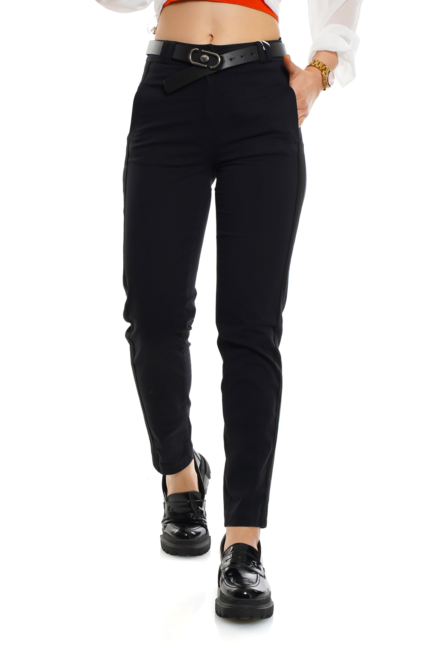 MAIZZA Women's Black Cotton Pants